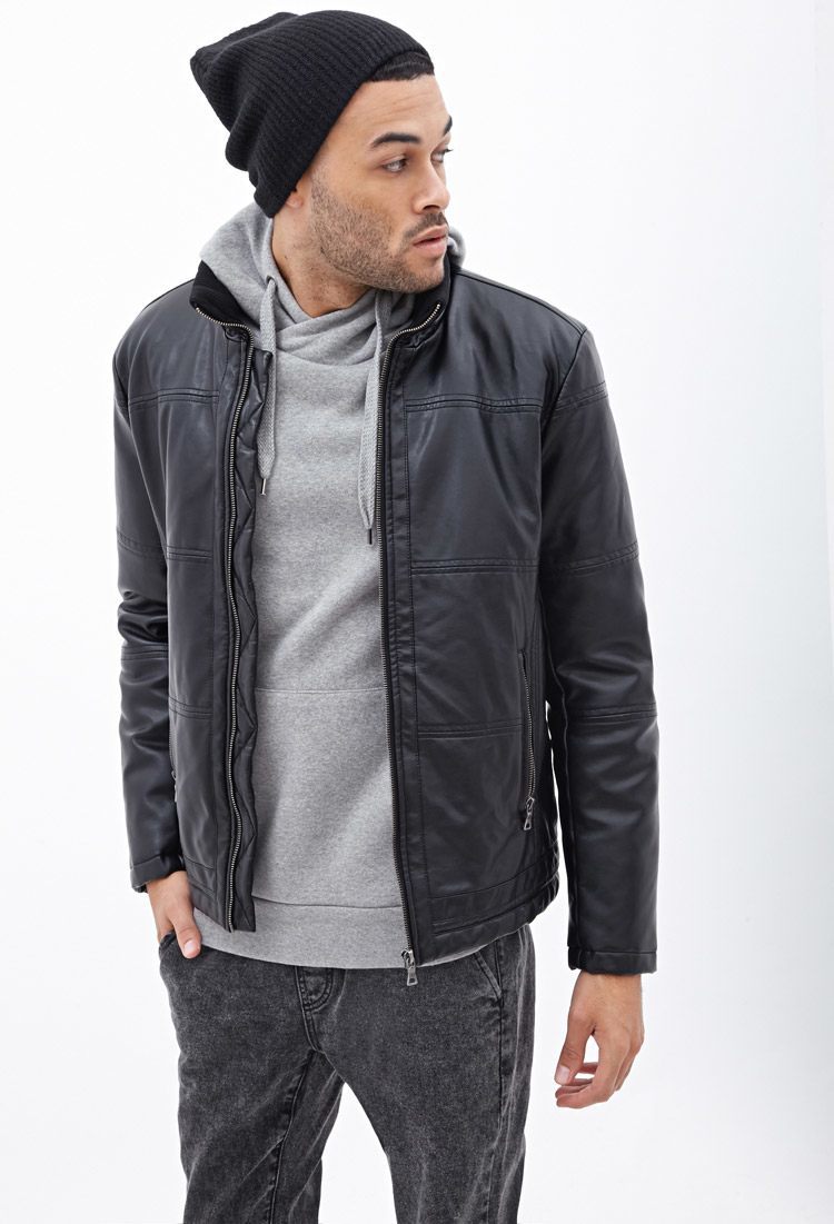 Black leather jacket